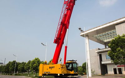 1489746733639821 Come to find features of SANY’s first telescopic crawler crane SCC550TB